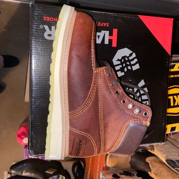 Red hawk work boots steel and non steel available. - Picture 4 of 7